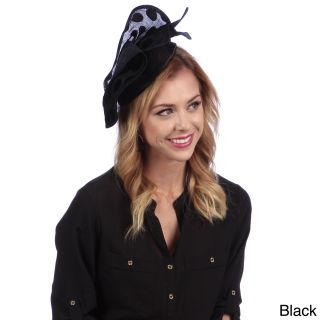 Swan Womens Sinamay Covered With Velvet Dots Fascinator