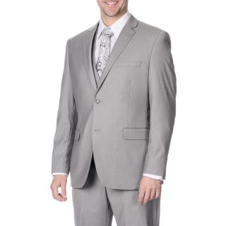 Caravelli Mens Slim Fit Light Grey Vested Suit