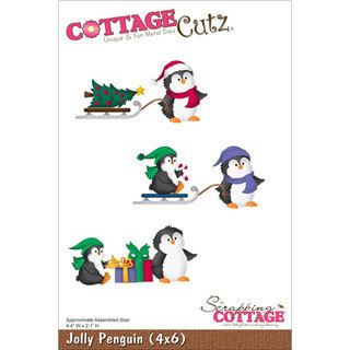 Cottagecutz Die 4 X6   Jolly Penguin
