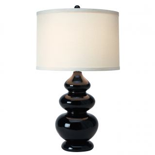 Diva 1 light Midnight Glass/ Ebony Lacquer Table Lamp