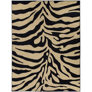 Zebra Animal Print Area Rug (53x70)