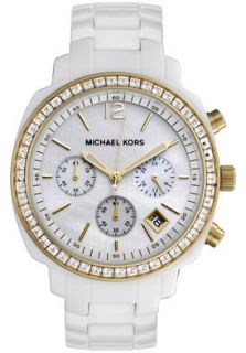 Michael Kors MK5187  Watches,Womens Chronograph White Swarovski Crystal White Acrylic, Chronograph Michael Kors Quartz Watches
