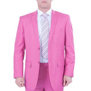 Ferrecci Mens Fuchsia 2 button Party Suit