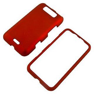 Red Rubberized Protector Case for LG Connect 4G MS840 Cell Phones & Accessories