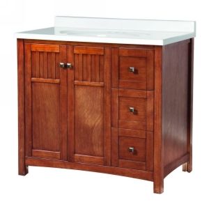 Foremost FMKNCAW3722D Nutmeg Knoxville 37 Single Basin Vanity with Vanity Top i