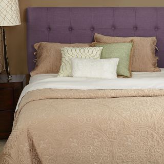 Mozaic Humble + Haute Sussex Iris Purple Linen Full Tufted Upholstered Headboard Purple Size Full