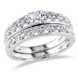10 CT. T.W. Diamond Art Deco Bridal Set in Sterling Silver   Zales