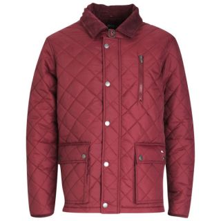 Atticus Mens Quilted Jacket   Burgundy      Clothing