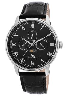 Lucien Piccard 10527 01  Watches,Mens Moubra Black Dial Black Genuine Leather, Casual Lucien Piccard Quartz Watches