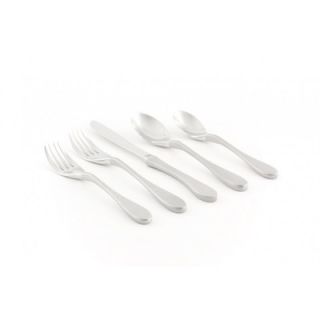 Knork 20 Piece Flatware Set KNRK1004 Color Glossy Head, Frosted Handle 18/10