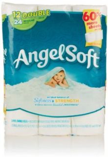Angel Soft Bonus Double Roll Bath Tissue, 12 Count Prime Pantry