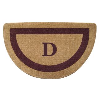 Heavy Duty Coir Monogrammed Brown Door Mat