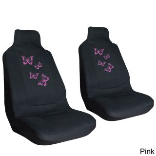 Oxgord Sparkling Butterflies 2 piece Seat Cover Set