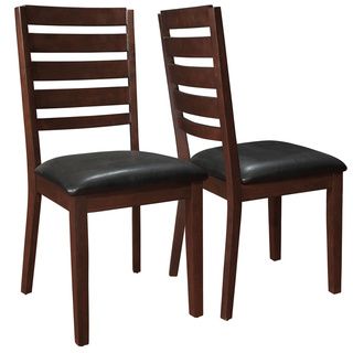 Dark Espresso Wood Dining Chairs (set Of 2)