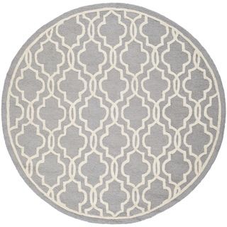 Safavieh Handmade Moroccan Cambridge Silver Wool Area Rug (6 Round)