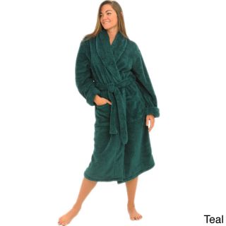 Del Rossa Womens Shawl Collar Fluffy Fleece Robe