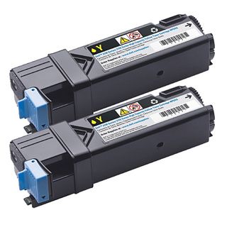 Dell 2150/ 2155 Compatible Yellow Toner Cartridge (pack Of 2)