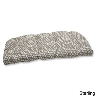 Pillow Perfect Seeing Spots Wicker Loveseat Outdoor Cushion