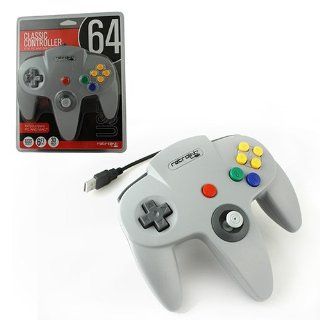 Retro Bit Nintendo 64 Classic USB Enabled Controller (Wired) PC and MAC, Grey   Nintendo 64 Video Games