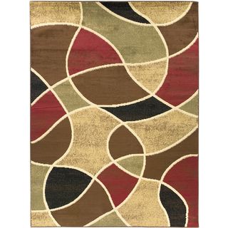 Abstract Boxes Multicolor Area Rug (53 X 7)