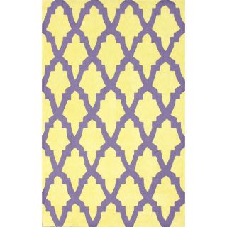 Nuloom Hand hooked Purple/ Yellow Wool blend Rug (76 X 96)