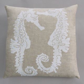 Dermond Peterson Seahorse Pillow SEAXX35000 Color White / Natural