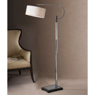 Adara Polished Chrome Hook Floor Lamp