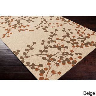Hand tufted Amador Contemporary Floral Wool Area Rug (5 X 79)