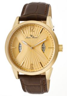 Lucien Piccard 11561 YG 010  Watches,Mens Watzmann Gold Textured Dial Brown Genuine Leather, Casual Lucien Piccard Quartz Watches