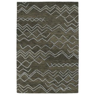 Hand tufted Utopia Cascade Charcoal Wool Rug (8 X 11)
