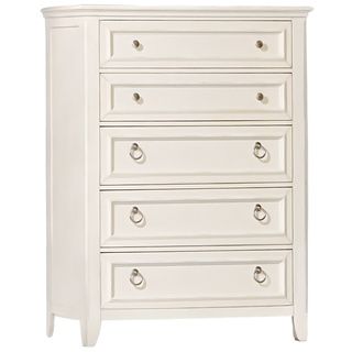 Rockford International Courtney Cottage White 5 drawer Chest Antique White Size 5 drawer