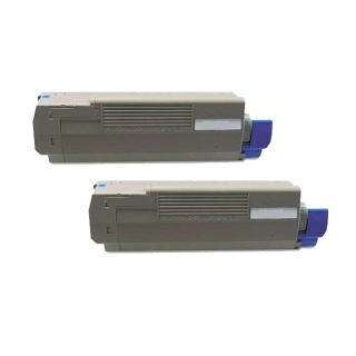 Okidata C610 (44315303) Cyan Compatible Laser Toner Cartridge (pack Of 2)