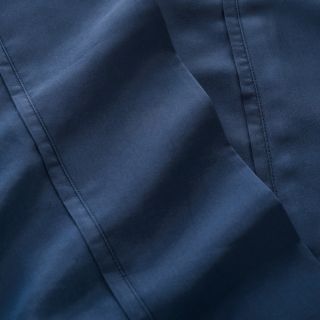 Luxury Linens Inc Elle   Alix Pure Mulberry Sandwashed Habotai Silk Sheet Set Blue Size Queen