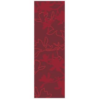 Jef Designs Magnolia Red Rug OMR1003 Rug Size Runner 26 x 8