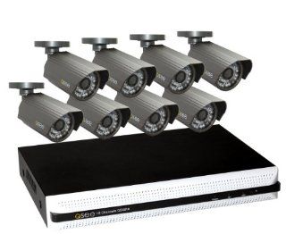 Q See QS4816 852 1 16 Channel Security Surveillance DVR System with 8 High Resolution Cameras and 1TB Hard Drive, Black  Complete Surveillance Systems  Camera & Photo