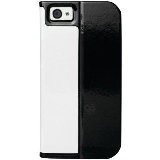 Macally SLIMCOVER5W Folio Case with Stand for iPhone 5   Black/White Cell Phones & Accessories