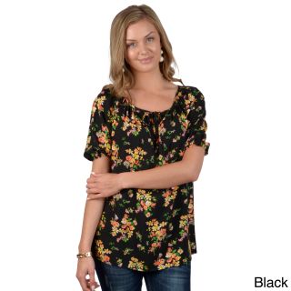 Hailey Jeans Co. Juniors Round Neck Chiffon Top