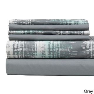 Graphic Collection Texture Printed And Solid 6 piece Sheet Set Multi Size Twin