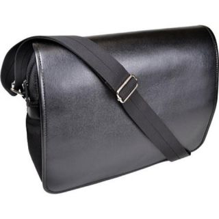 Mens Royce Leather Kensington Messenger Bag Black
