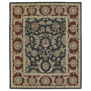 Hand tufted Joaquin Black Kashan Wool Rug (10 X 14)