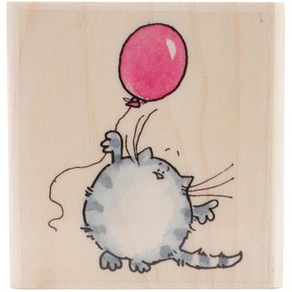 Penny Black Mounted Rubber Stamp 2.25x2.25 fuzzy Balloon