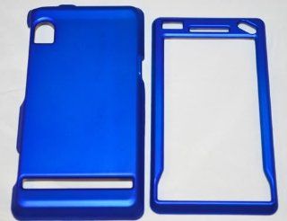 Motorola Android A855 smartphone Rubberized Hard Case   Blue Cell Phones & Accessories
