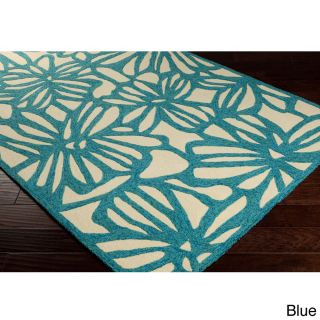 Hand hooked Hailey Transitional Floral Indoor/ Outdoor Area Rug (2 X 3)