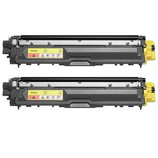 Brother Tn221y Remanufactured Compatible Yellow Toner Cartridge (pack Of 2)