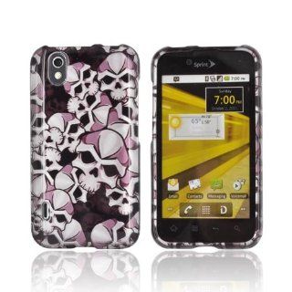 LG Marquee LS855 Skulls Black Hard Plastic Shell Case Cover Cell Phones & Accessories