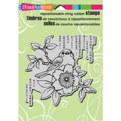 Stampendous Cling Rubber Stamp 5.5 X4.5 Sheet   Cherry Bird