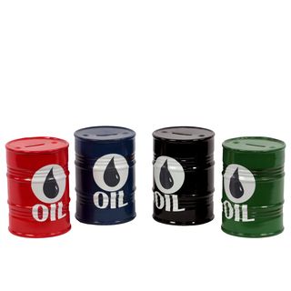 Ceramic Oil Barrel Money Banks (set Of 4)