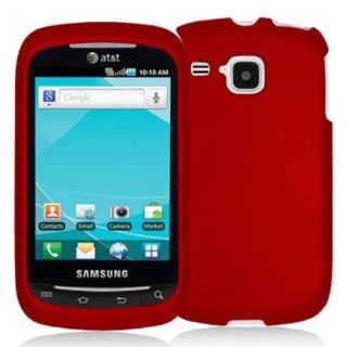 DECORO CRSAMI857RD Premium Protector Case for Samsung I857/DOUBLETIME   1 Pack   Retail Packaging   Rubber Red Cell Phones & Accessories