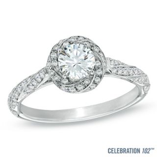 Celebration 102® 7/8 CT. T.W. Diamond Cascading Frame Engagement Ring