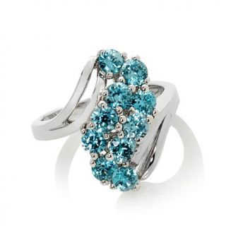 Colleen Lopez 2.3ct Colored Zircon Sterling Silver "Dazzling Waterfall" Ring